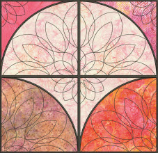 quarter chameleon quilt square
