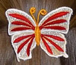 freestanding lace and organza butterfly