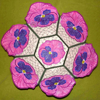 pansy quilted bowl