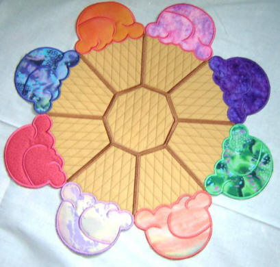quilted ice cream doily