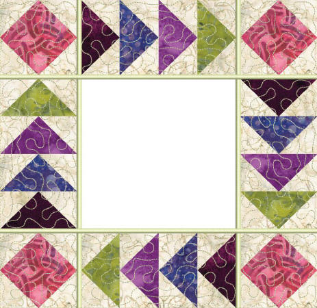 flying geese quilt panel
