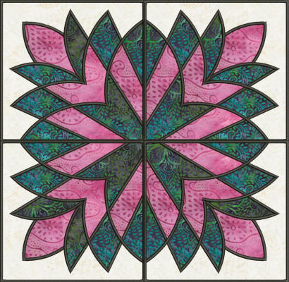 Cleopatra's Fan quilt squares