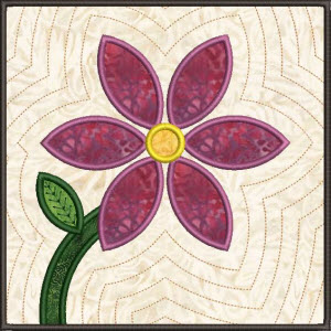summer flower quilt square