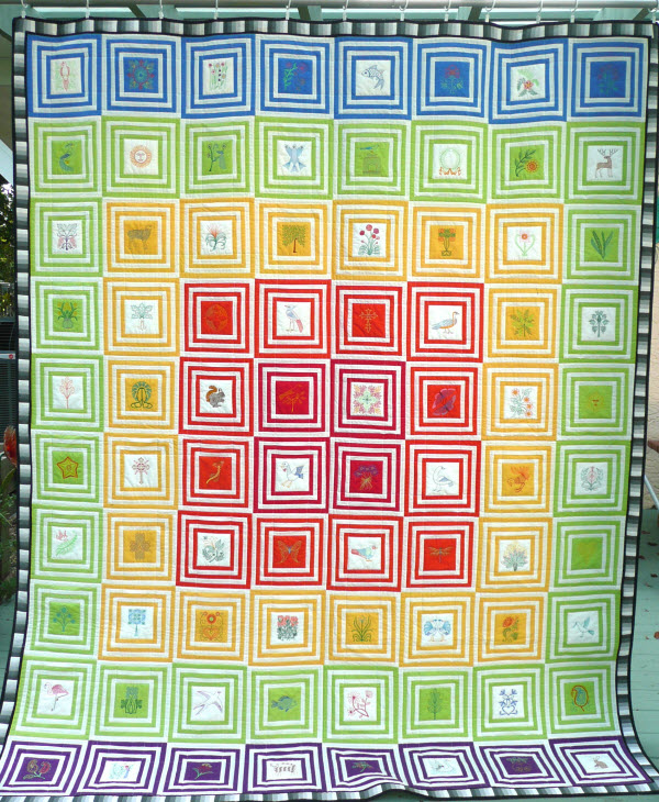Cherri - Bella Quilt - Log Block Window Quilt