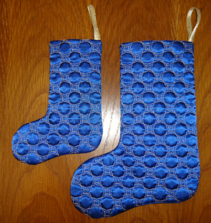 Christmas Stocking Decorative Quilting two sizes