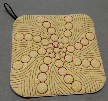 decorative embroidery pot holder