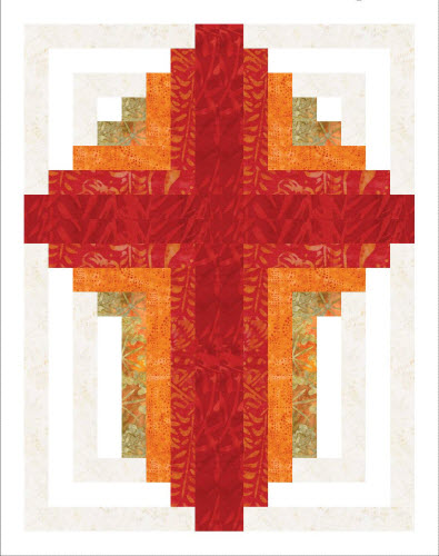 log cabin cross - two sets combined