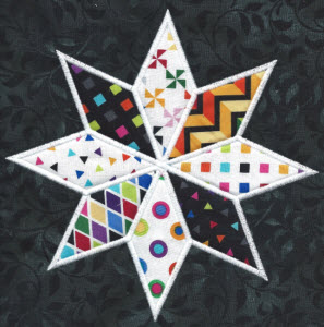8 point star applique