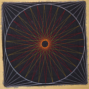string art embroidery design mugrug 