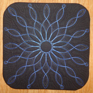 decorative quilting in the hoop