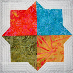 double square star quilt four squares