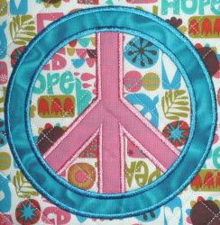 peace sign applique