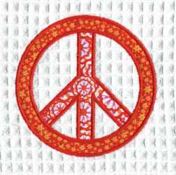 peace sign applique