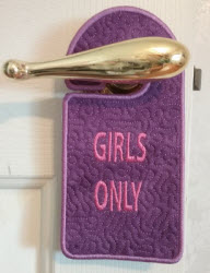quilted door hanger girls only