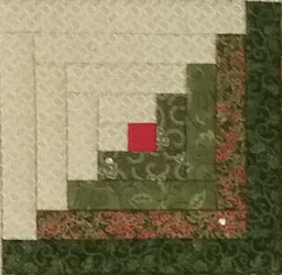 log cabin quilt in the hoop square