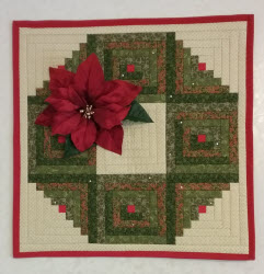 log cabin quilt in the hoop project