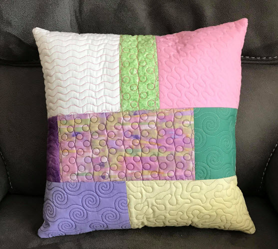 quilting backgrounds - pillow project