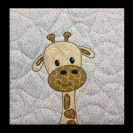 raw edge applique design ginny giraffe