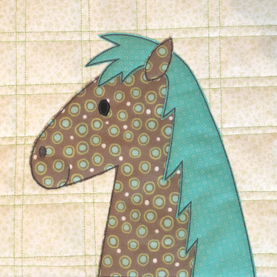 raw edge applique horse design