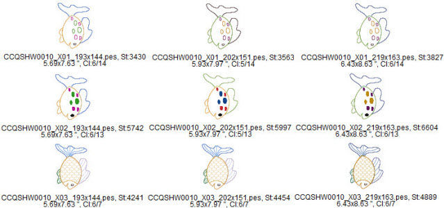 designs and stitch count option B