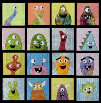 raw edge applique monster designs