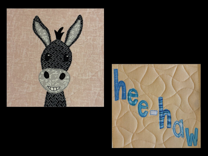 dawson donkey raw edge applique