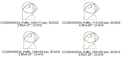 puffin raw edge applique designs