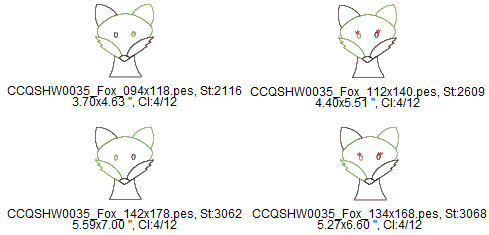 fox raw edge applique designs