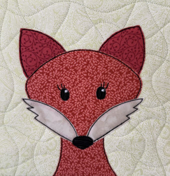 fox raw edge applique design