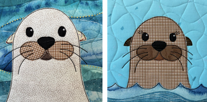 sea lion raw edge applique