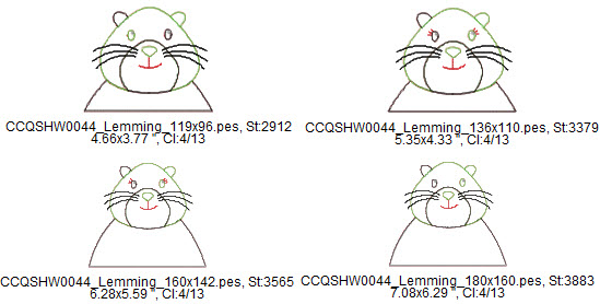 lemming applique designs