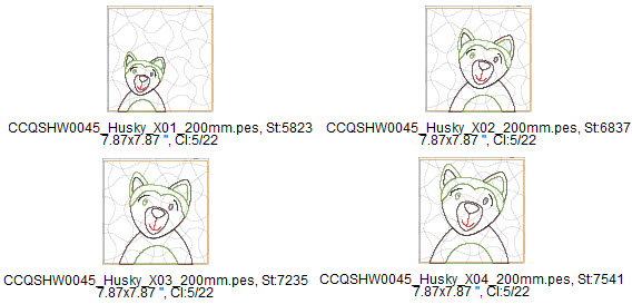 husky applique quilt in the hoop