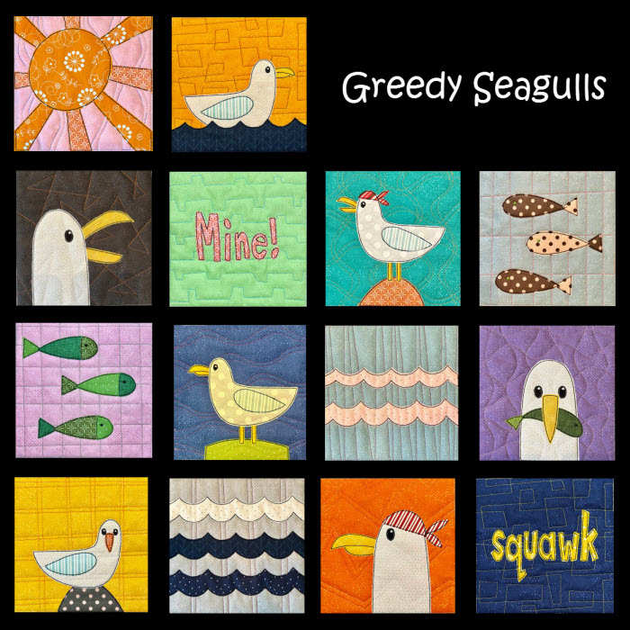 greedy seagulls raw edge applique